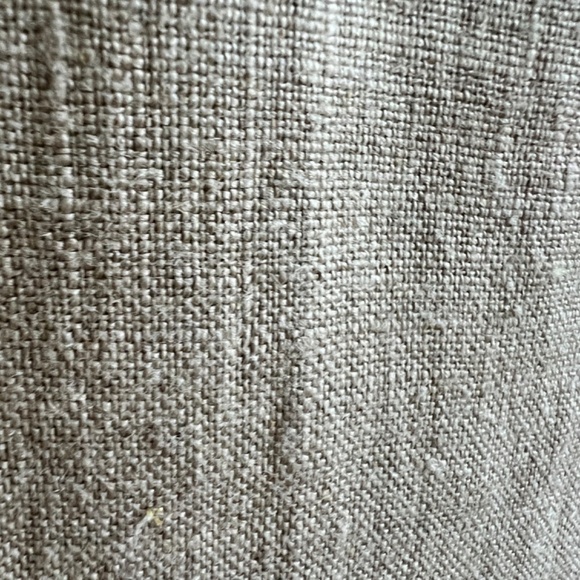 Vintage Carol Anderson California 100% Linen Cottagecore Checkered Neutral Dress - Picture 7 of 11